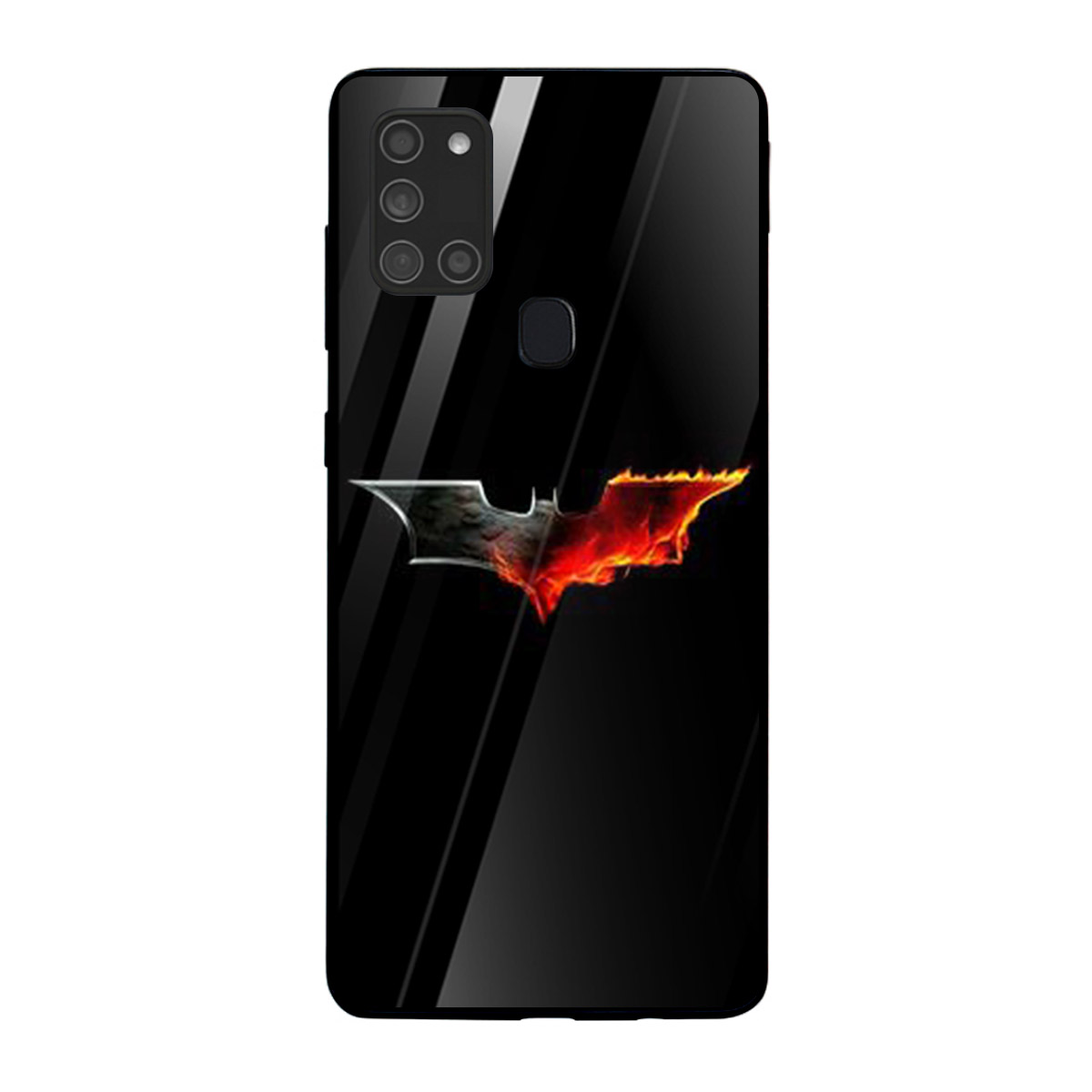 Ốp lưng kính cường lực dành cho điện thoại Samsung Galaxy A21S in họa tiết Cánh Rơi Màu đỏ