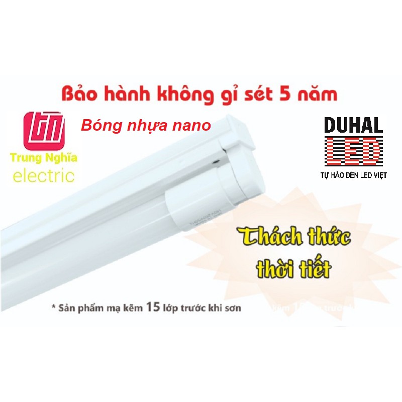 Bộ máng đèn led nhựa nano 0m6 batten t8 duhal