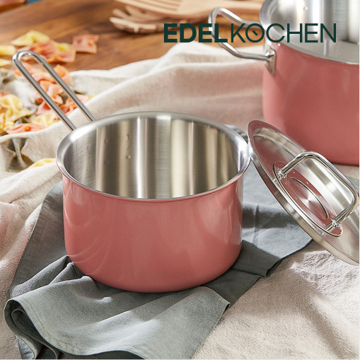 [HCM]Bộ Nồi & Quánh Edelkochen Solid Hồng size 16cm & 20cm