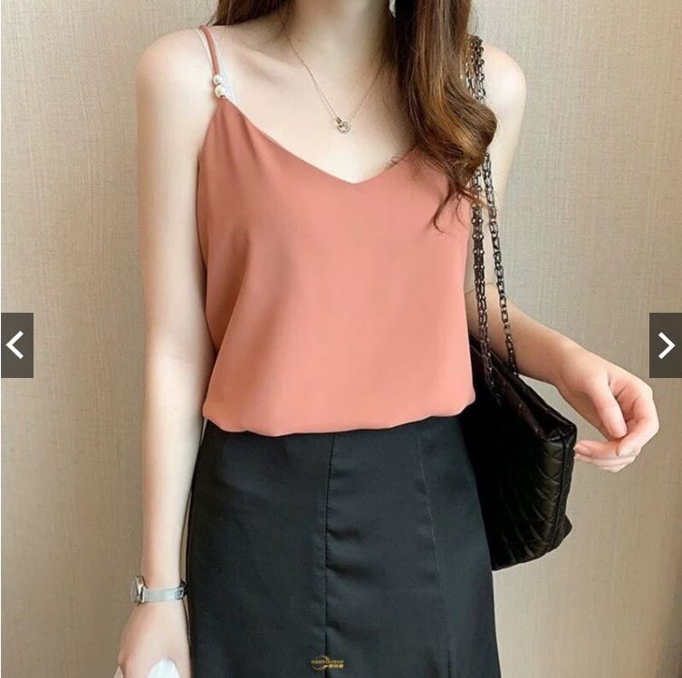 Áo 2 dây voan trơn chất vải cực mát