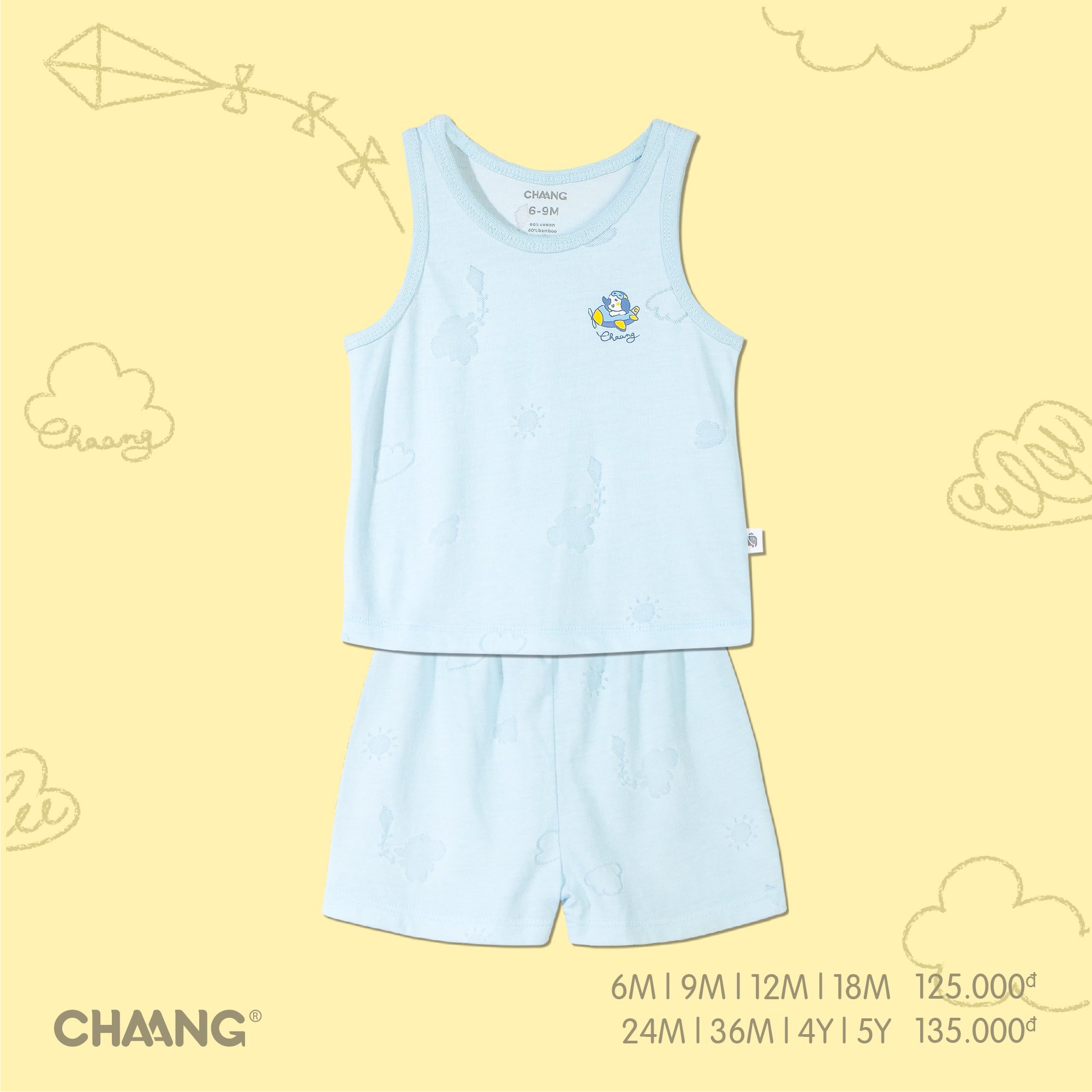 Bộ ba lỗ xuân hè cho bé