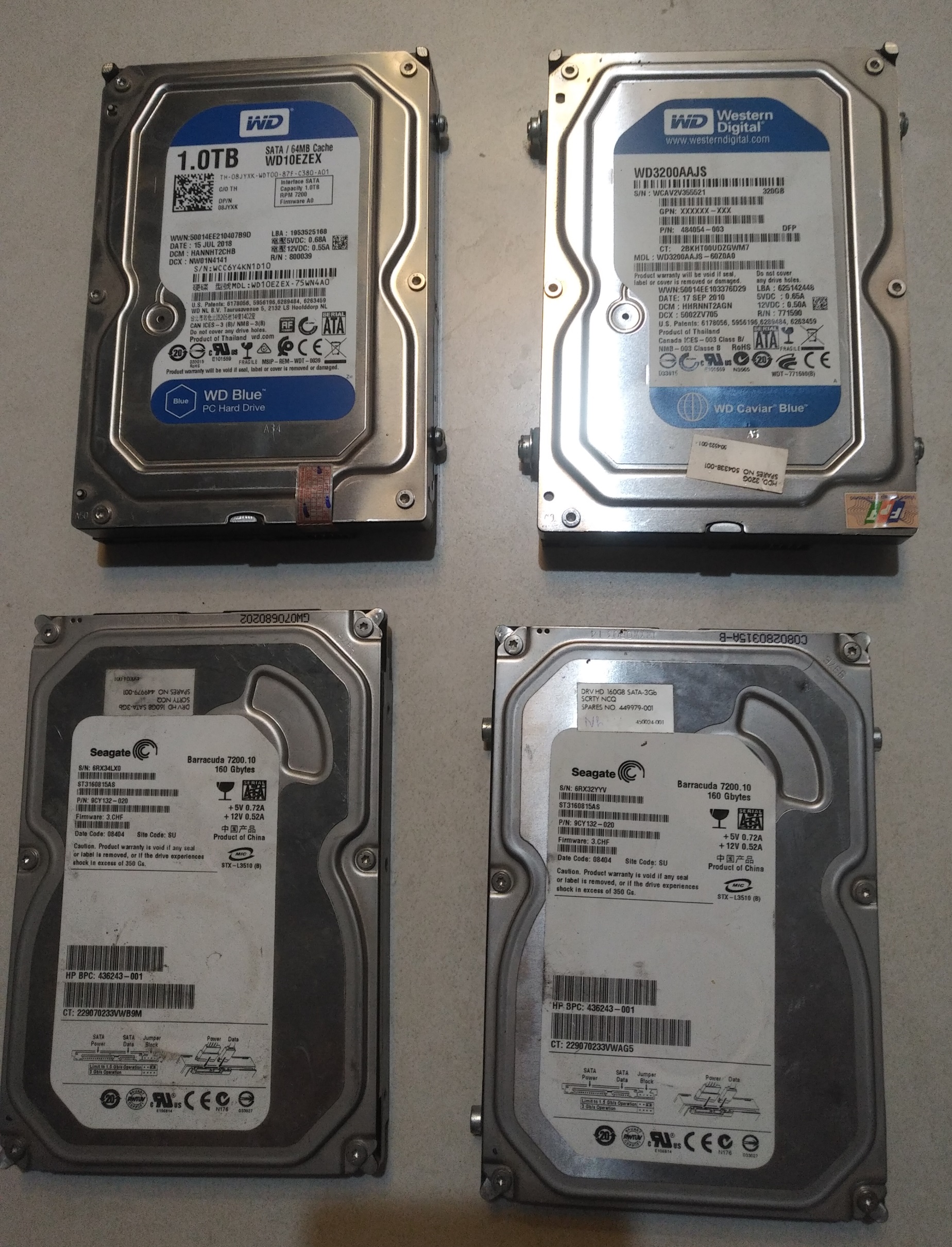 Ổ cứng HDD 1Tb 500gb 320gb 160gb pc laptop