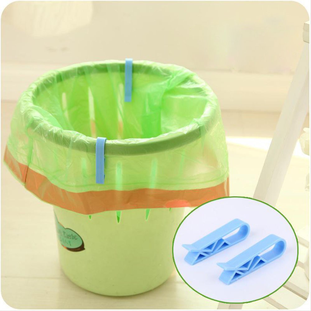 Kẹp túi rác, combo 2 kẹp miệng túi rác vào thùng tiện dụng