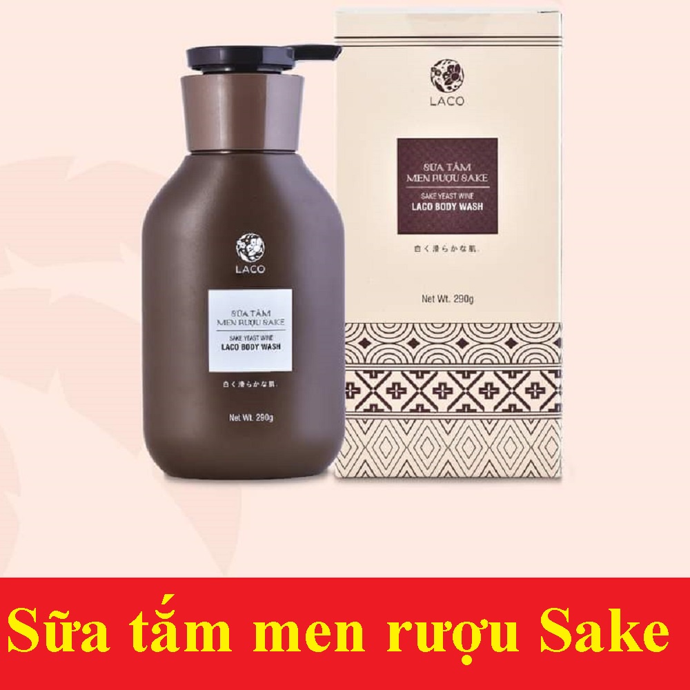 Sữa tắm trắng da men Rượu SAKE Chính Hãng dưỡng trắng, làm mịn, nhả nắng