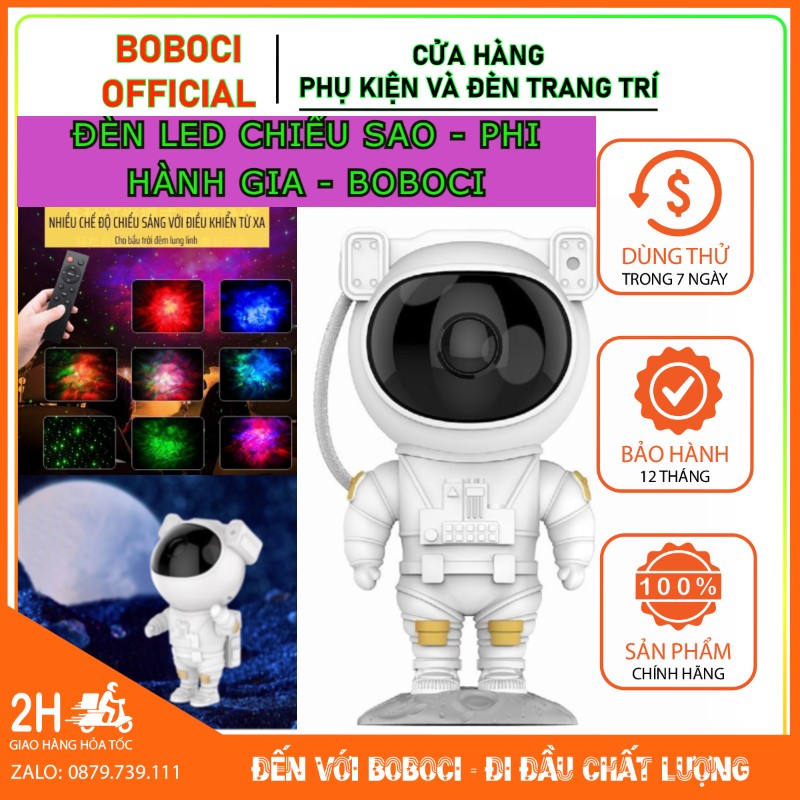 Đèn phi hành gia - Đèn chiếu sao thiên hà - Led Chiếu Sao Galaxy Thiên Hà Bầu Trời Sao Đổi Màu Trang Trí sổng ảo - BH 12 THÁNG