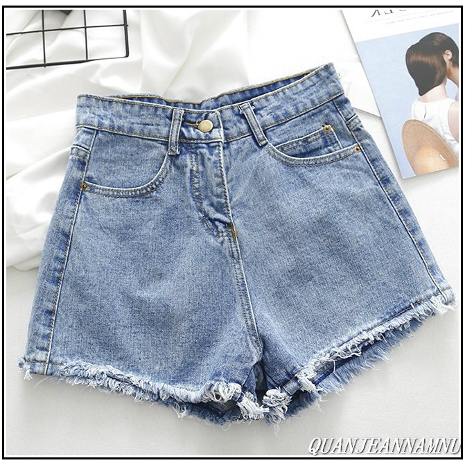 Quần short jean nữ trơn big size