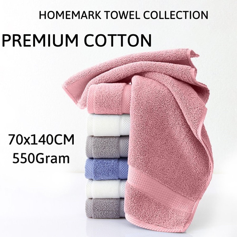 Khăn tắm HOMEMARK Cotton cao cấp 70x140cm | 50x100cm | 40x65cm chuẩn khách sạn 5 sao thấm hút tốt hàng xuất Hàn Nhật