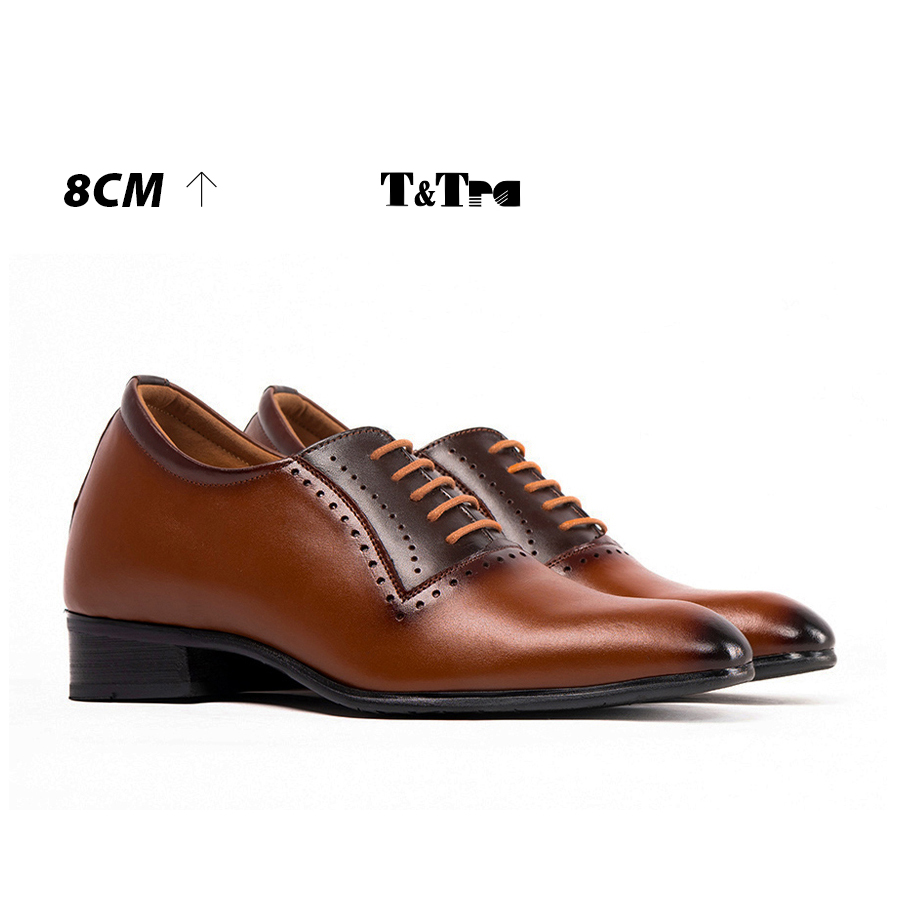 Giày cao nam t&tra s1033 nâu bò