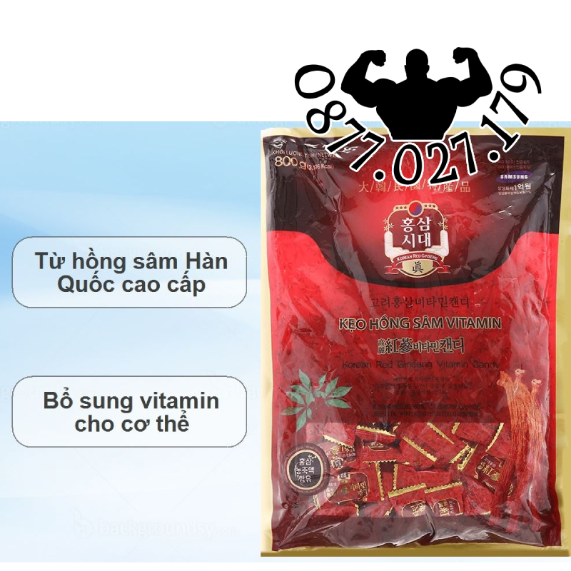 3g kẹo sâm vitamin gói 800g