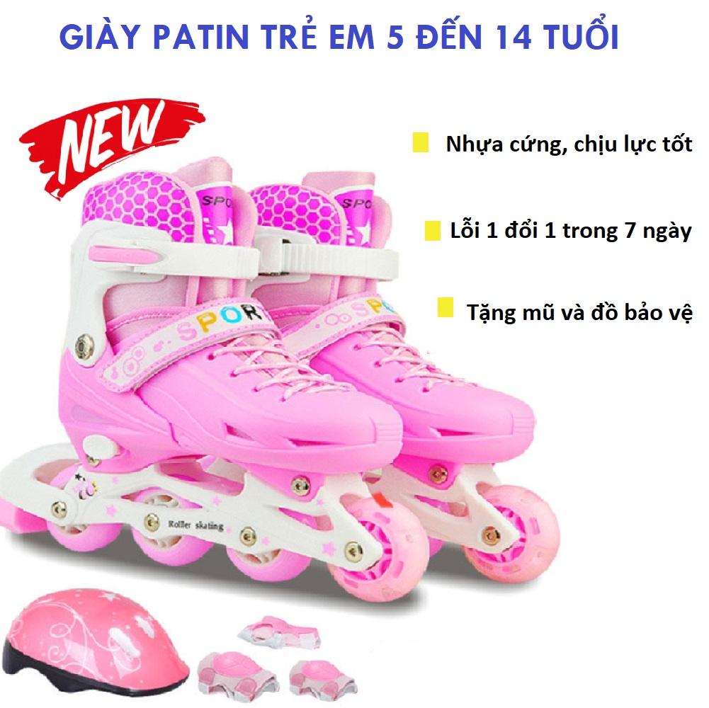Ván Trượt, Giày Trượt Patin Cho Bé, Giày Trượt Patin Sport Cho Bé Yêu KT48 Chất Liệu PVC Mền Không Đau Chân, Khung Xương Chắc Chắn Nâng Đỡ Tốt Trọng Lượng Cơ Thể Bé - Bảo Hành Uy Tín Lỗi 1 Đổi 1 Toàn Quốc.