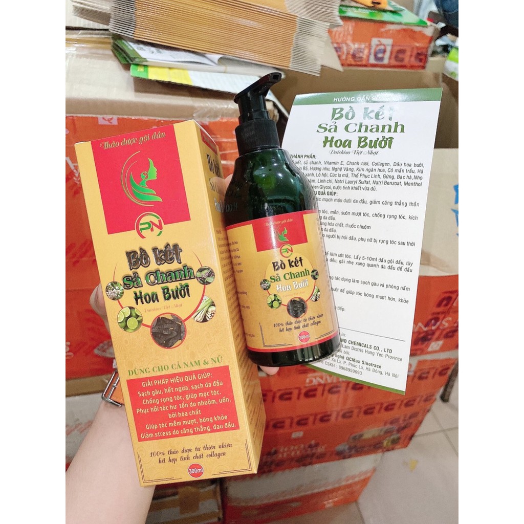 Dầu gội bồ kết sả chanh Vàng 300ml