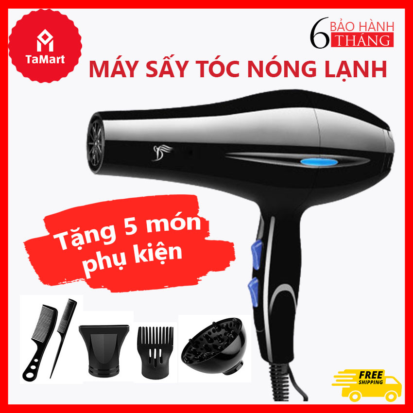 [5 MÓN QUÀ TẶNG] Máy Sấy Tóc Chuyên Nghiệp Gió 2 Chiều Nóng Lạnh DELIYA, Công Suất Lớn 2200W, Dễ Dàng Tạo Kiểu. Cung Cấp Bởi TaMart