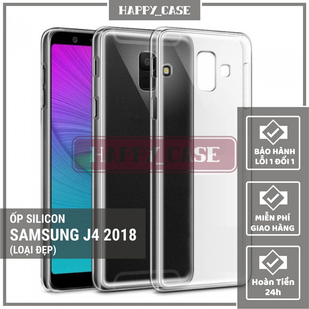 Ốp lưng điện thoại samsung j4 2018 thin transparent silicon