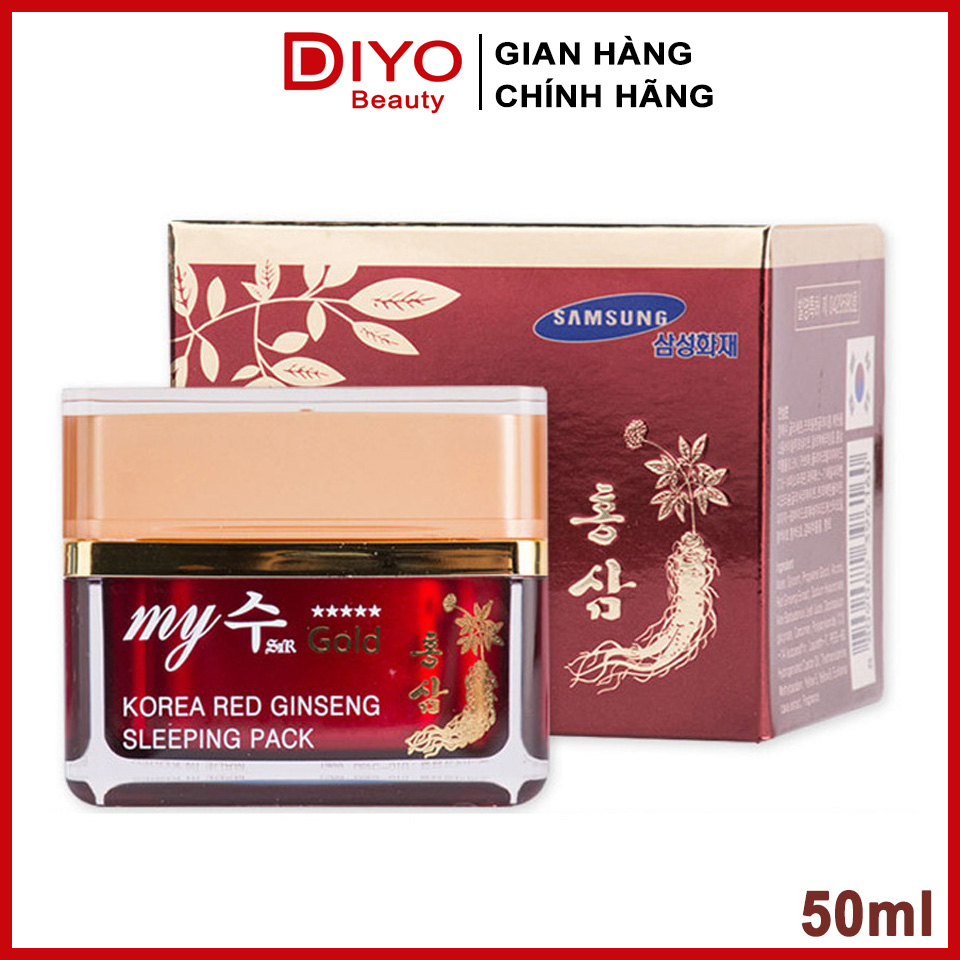 Kem hồng sâm dưỡng da ban đêm My Gold Red Ginseng Sleeping Pack Hàn Quốc 50ml