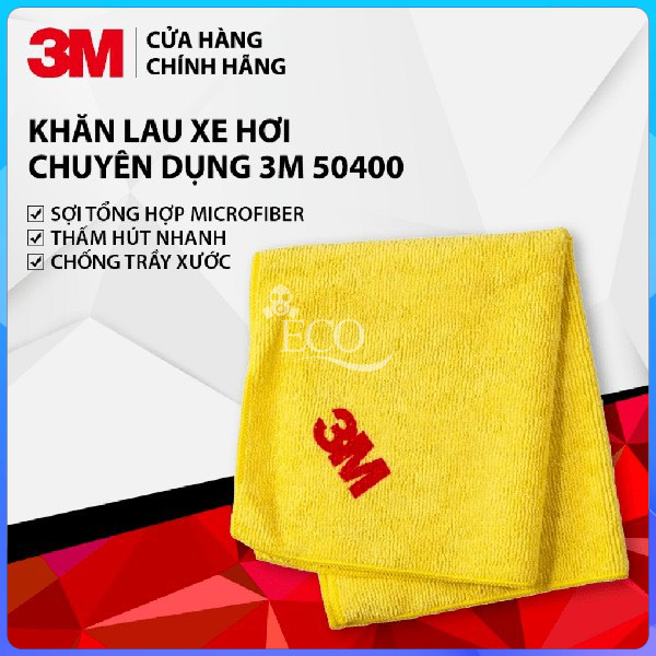 Khăn lau xe ô tô chuyên dụng 3m 50400-vl, sợi microfiber