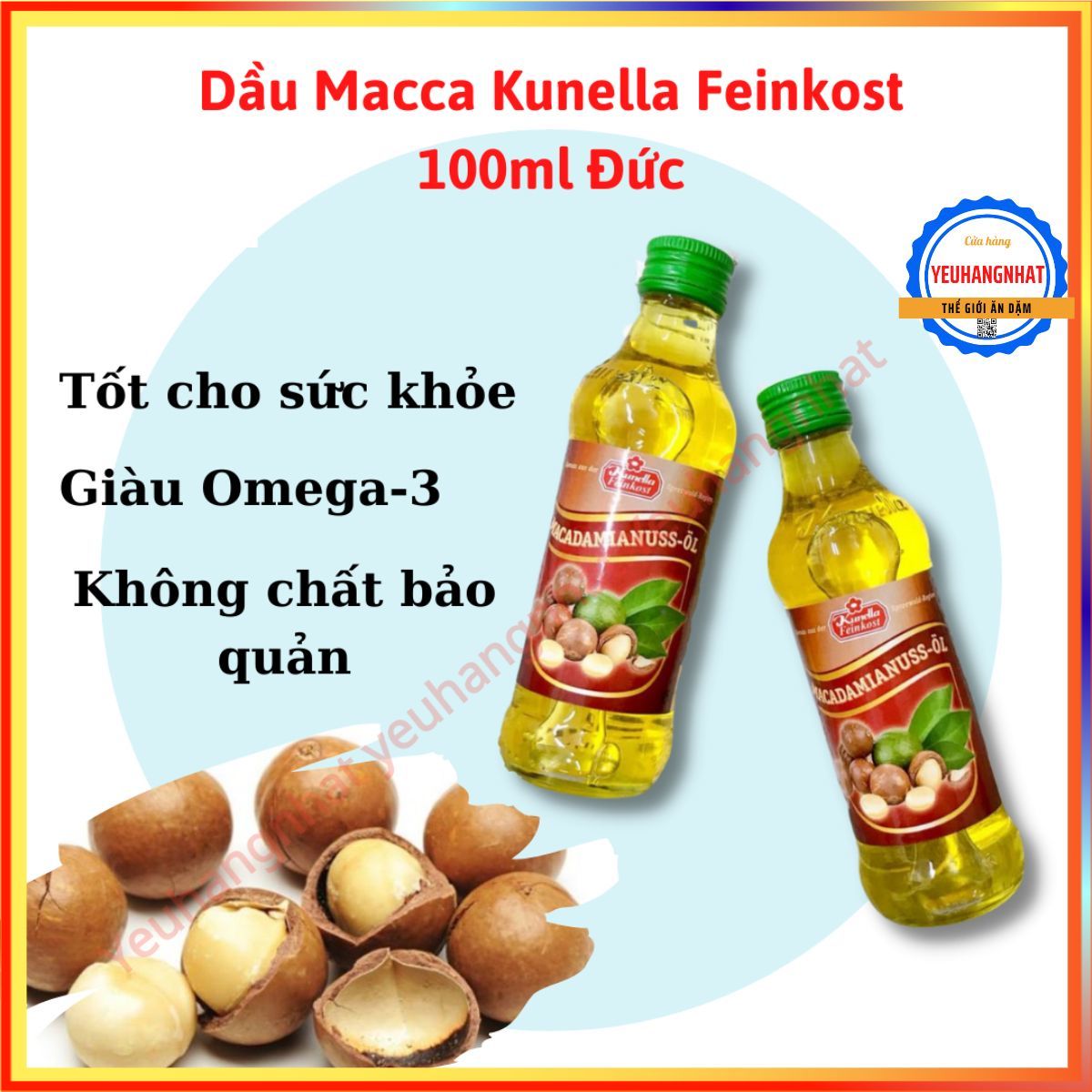 Dầu macca Kunella Đức cho bé ăn dặm 100ml Mama Baby VN