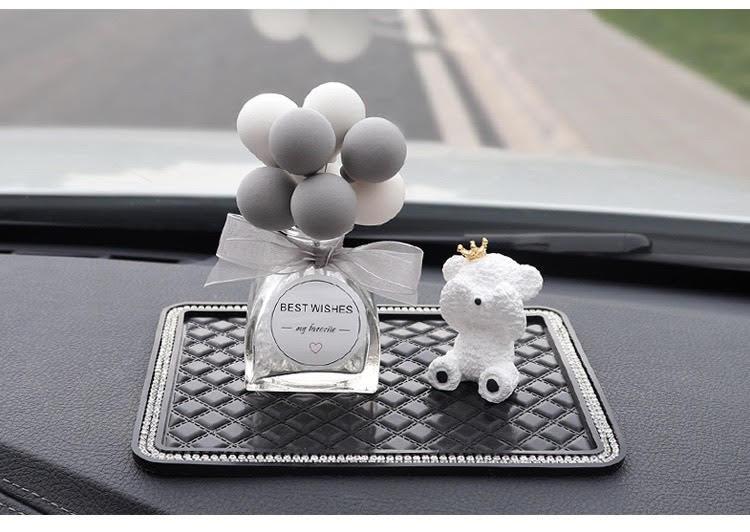 Decor Gấu bịt mắt trang trí taplo ô tô, phụ kiện xe hơi sáng tạo, hoặc để bàn làm việc có tặng kèm sáp thơm