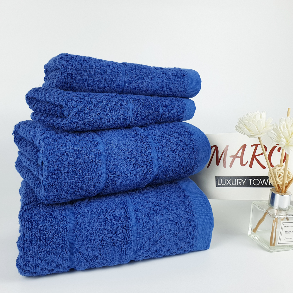 [COMBO] Khăn Cao Cấp Sợi Tre, Màu Xanh Lam Kẻ Ô, dày dặn, mịn màng, không phai màu, thấm hút tốt, Khăn tắm khổ lớn 60x120cm