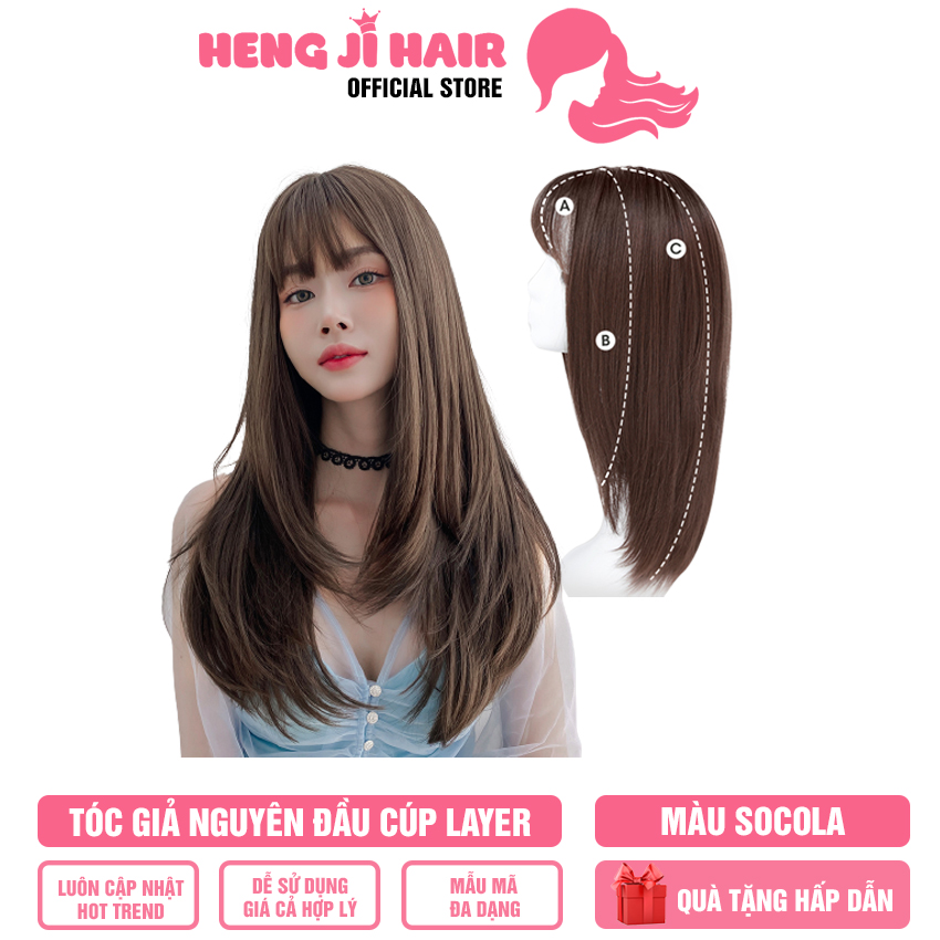 [TẶNG QUÀ 29K] Tóc Giả Nữ Nguyên Đầu Cúp Layer Mã 8258 HH50 Tóc Được Thiết Kế Tỉ Mỉ Rất Tự Nhiên, Hàng Có Sẵn, Cam Kết Cả Về Chất Liệu Cũng Như Hình Dáng - Hengji Hair Official Store