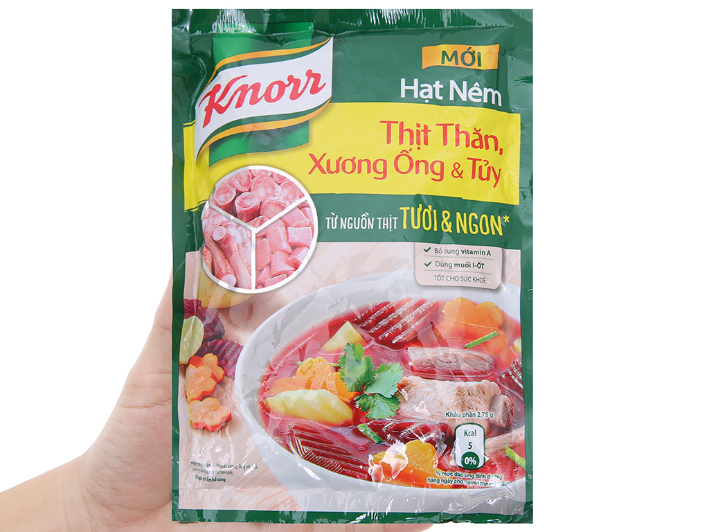 Hạt nêm thịt thăn, xương ống, tủy Knorr gói 170g
