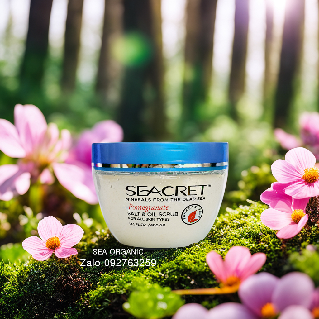 Muối dầu tẩy tế bào chết sự kết hợp tinh dầu và muối khoán biển chết 100% thiên nhiên seacret.