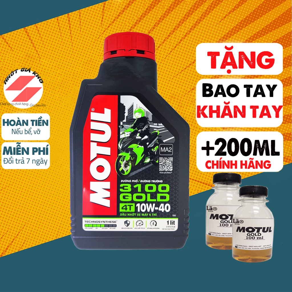 Bán 1.2 Lít Nhớt Motul 3100 Gold 10W40, Nhớt Xe Số Sirius, Wave, Future, Jupiter, Blade, Exciter, Winner, Nhớt Chính Hãng Có Tem Motul Pháp, Nhớt Chạy Máy Êm, Bốc