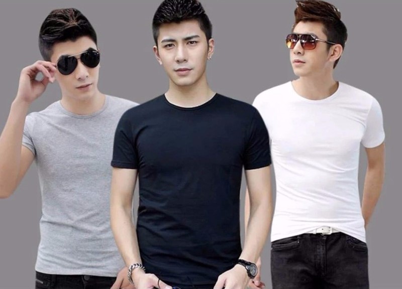 COMBO 3 ÁO THUN NAM TRƠN CAO CẤP 100% COTTON LẠNH MÁT D365-TM03