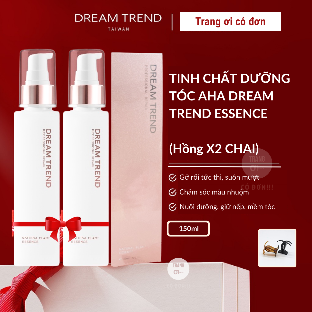 [COMBO 2 CHAI HỒNG MẪU MỚI] Tinh chất dưỡng tóc AHA DREAM TREND cho tóc nhuộm