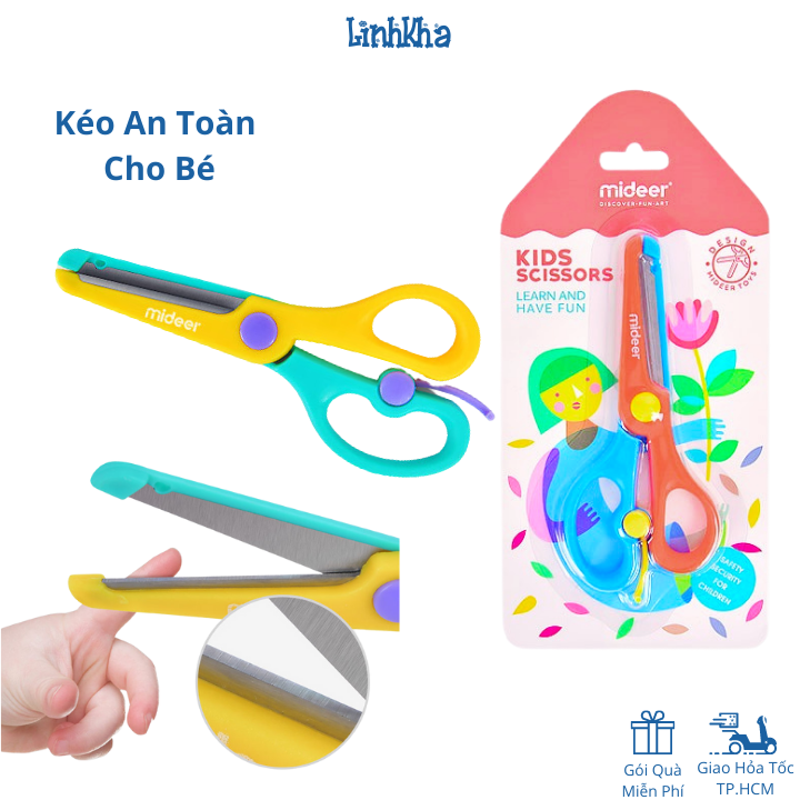 Kéo an toàn cho bé tập cắt thủ công mideer