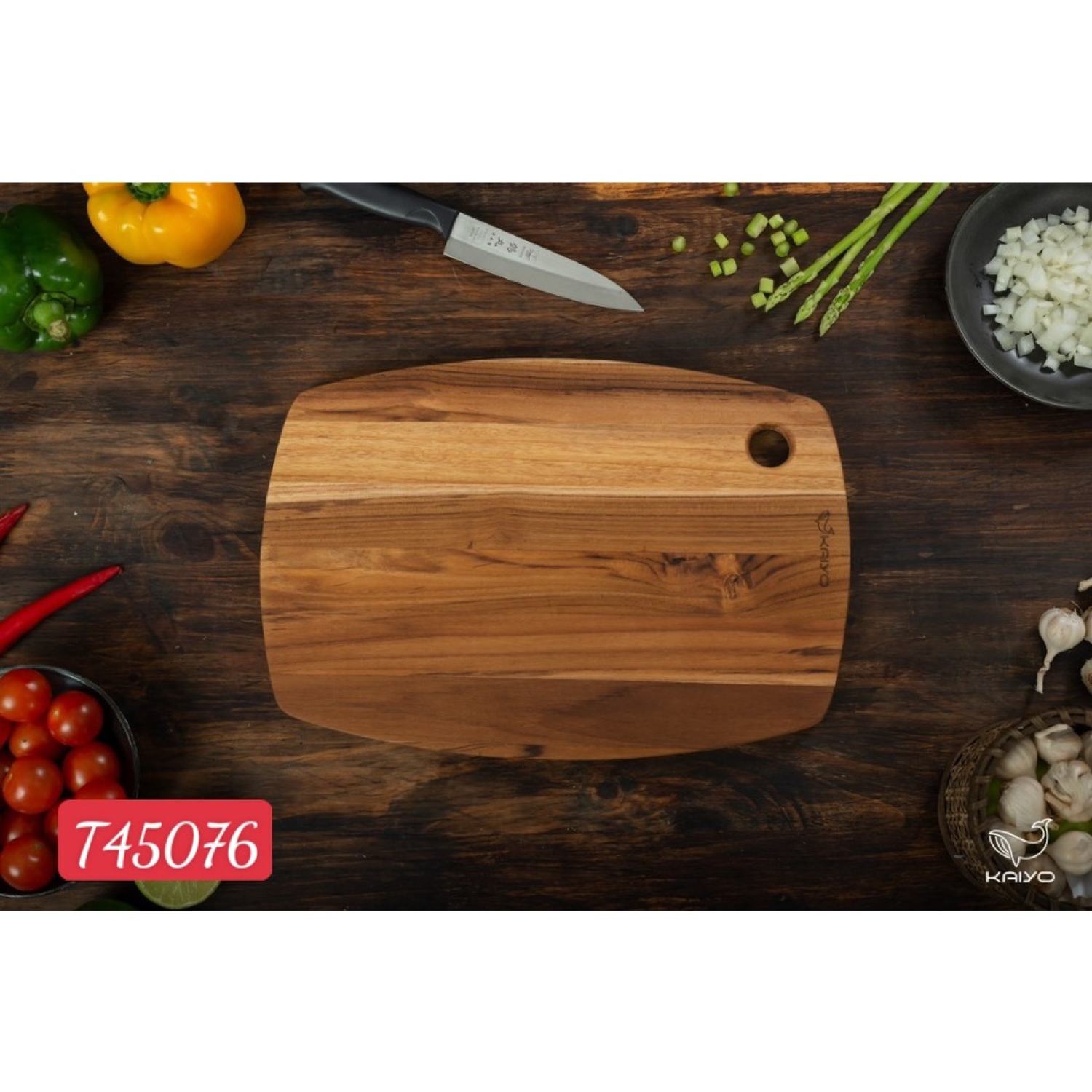 Thớt gỗ tự nhiên teak kaiyo chữ nhật, tròn, oval hàng xuất châu âu, mỹ cao cấp