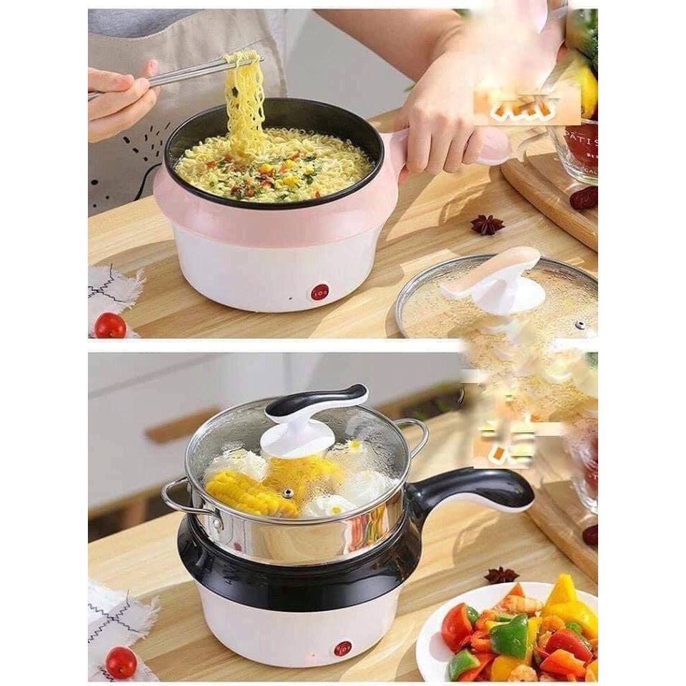 Ca Nấu Mì Loại Tốt, Ca Nấu Lẩu, Nồi Lẩu Điện Đa Năng Có Xửng Hấp Inox | Hàng cao cấp bền đẹp | Bảo hành uy tín.