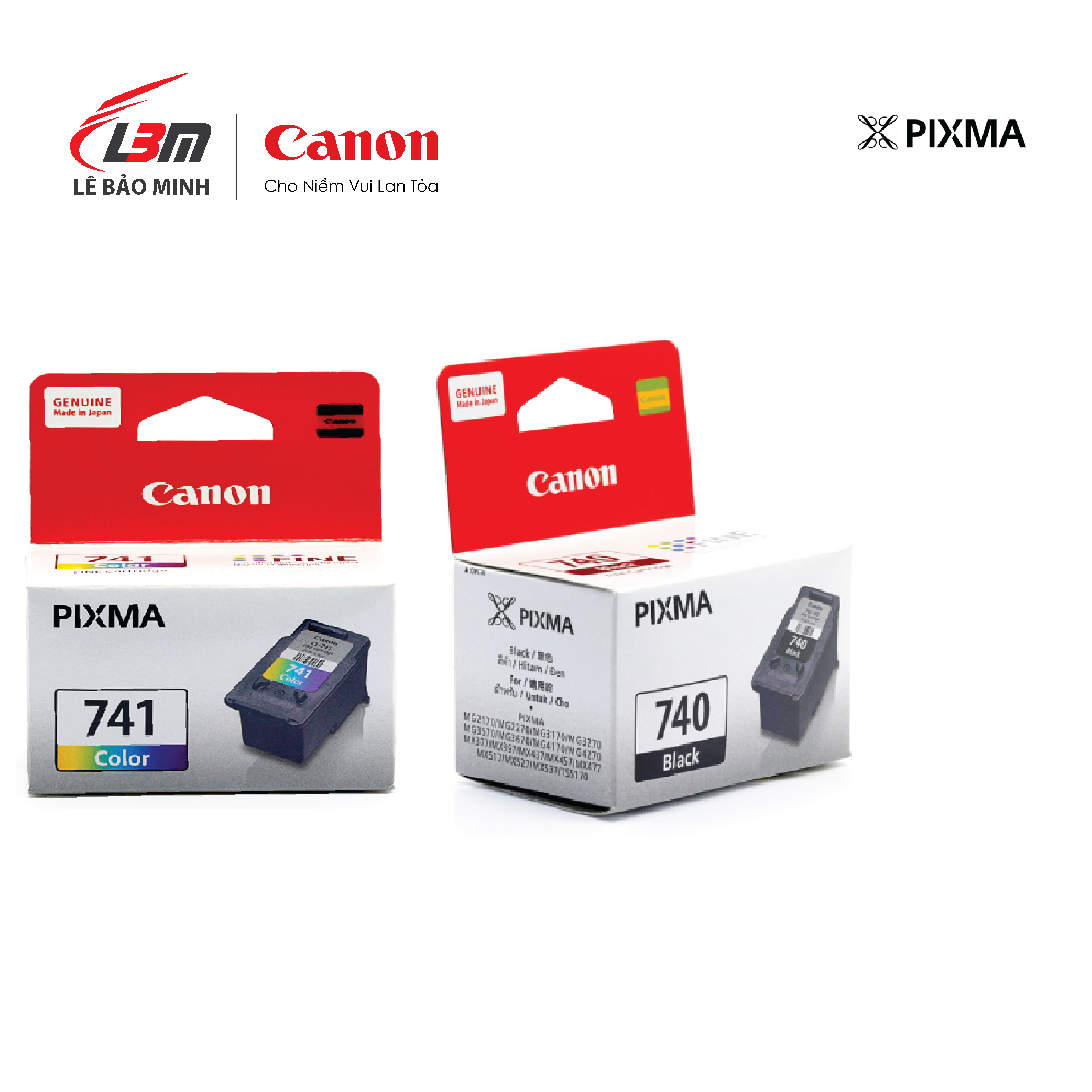 hộp mực Mực in phun Canon PG-740 và CL-741 Cho Máy in Canon MG3570/MG3670/MX397- Hàng Chính Hãng
