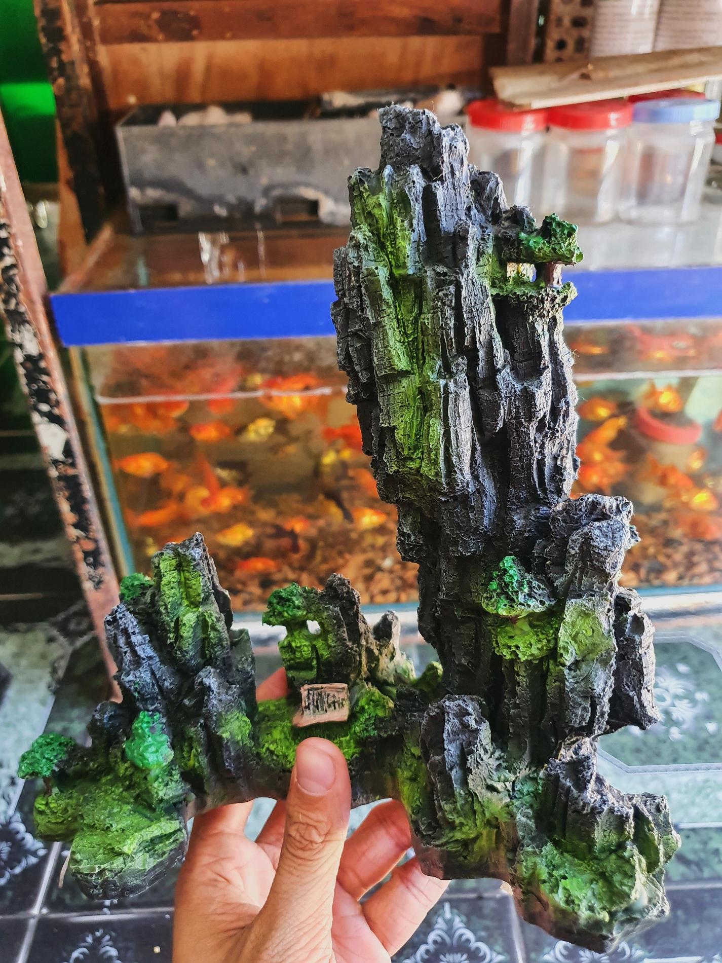 "hoàn tiền đến 10%" cảnh núi trang trí hồ cá non bộ 20x10x22cm