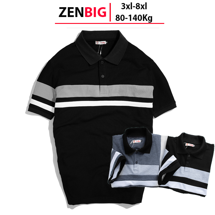 áo thun nam có cổ big size chất liệu cotton dành cho người mập người béo