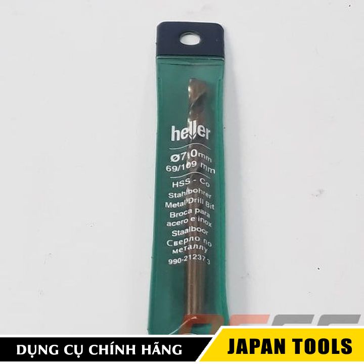 Mũi khoan inox 7.0x109mm heller hss co 212373 | japan tools