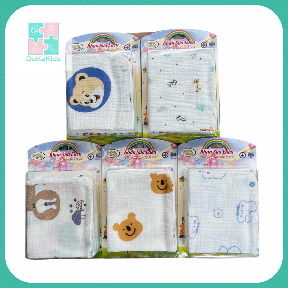 (Giá cho 1 khăn) Khăn sữa khăn xô khăn lau mặt cao cấp, Sợi Muslin an toàn cho bé - Nature Mum