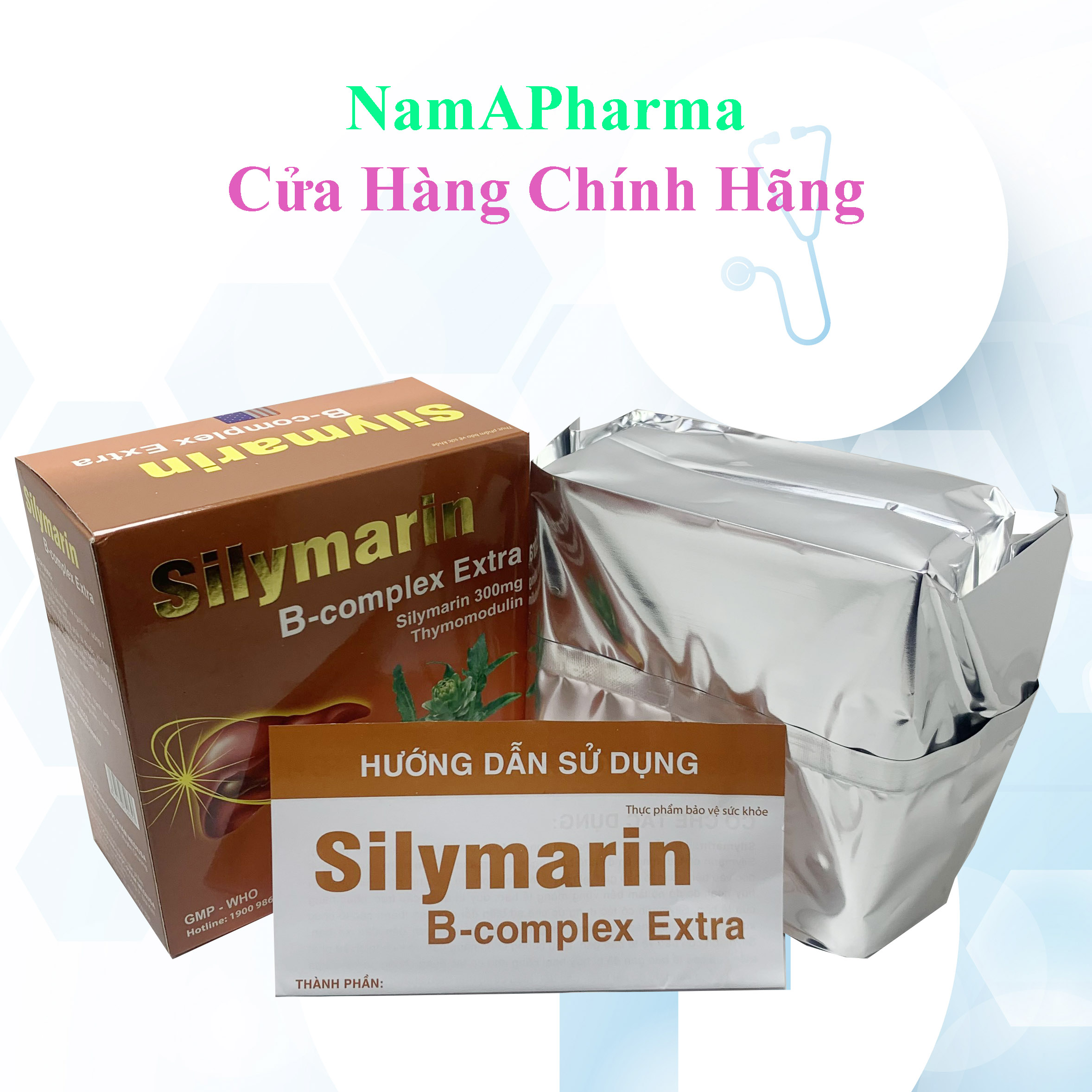 Bổ gan mát gan Silymarin Bcomplex giải độc gan, tăng cường chức năng của gan 100v