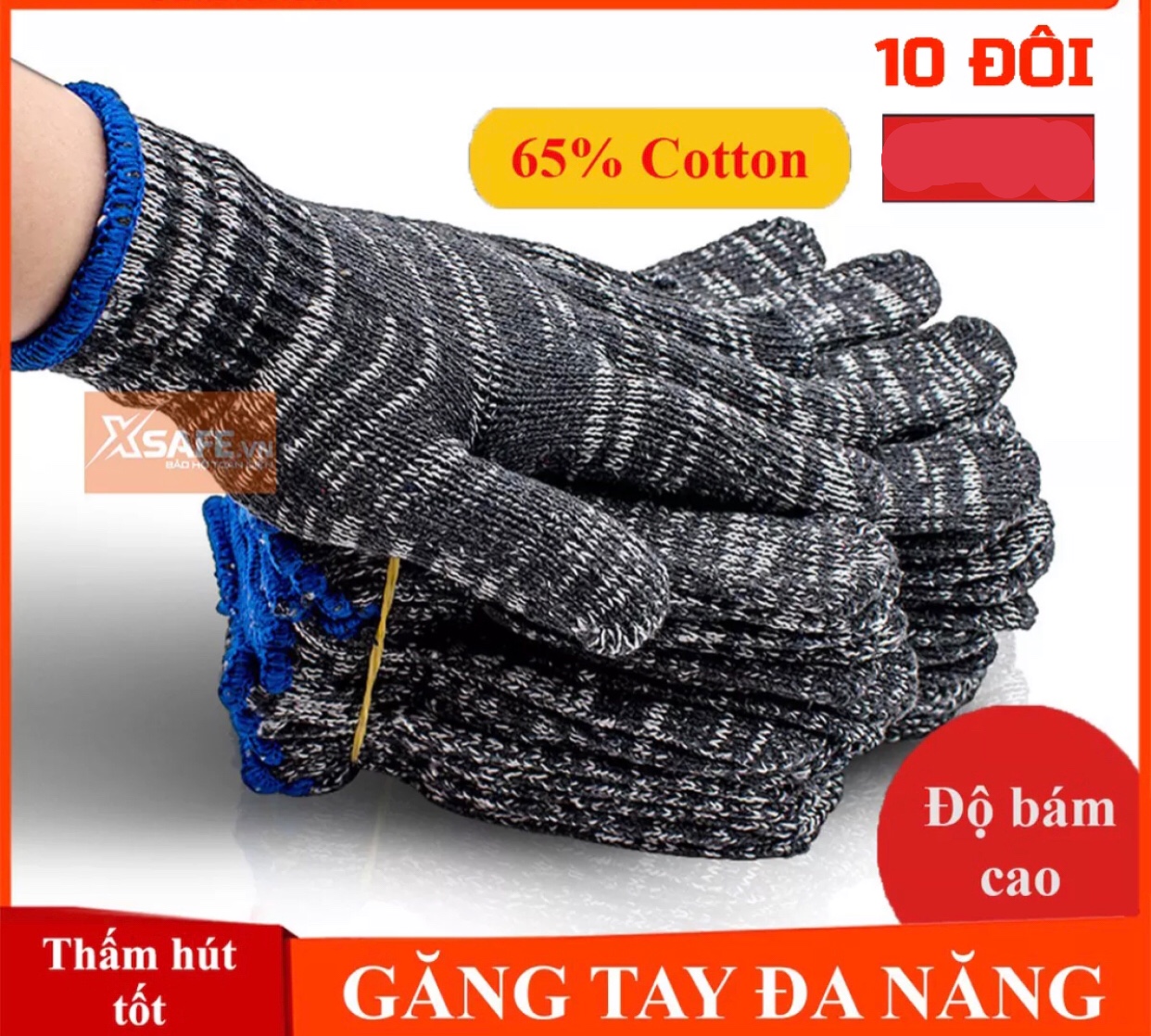 [HCM]COMBO 10 ĐÔI GĂNG TAY BẢO HỘ SỢI LEN 80G BẢO VỆ TAY CHỐNG TRƠN TRƯỢT , BẢO ĐẢM GIAO ĐÚNG GAM
