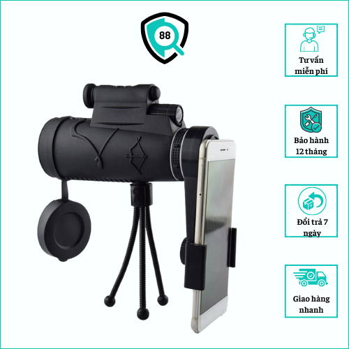 Ống nhòm một mắt cho điện thoại 12x50 có thiết kế nhỏ gọn, dễ dàng mang theo bên người