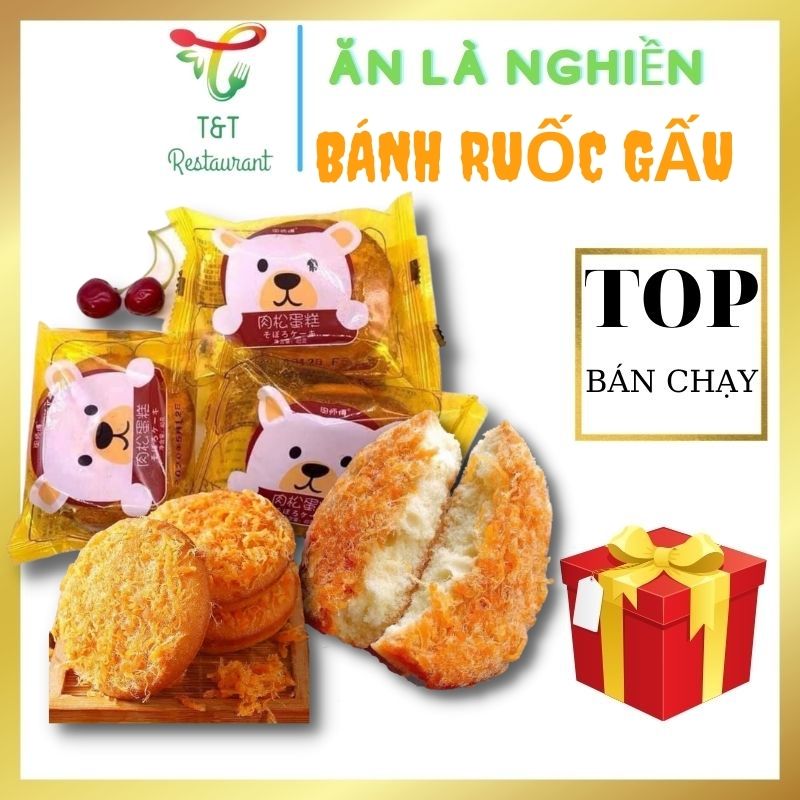 Bánh Ruốc Gấu Đài Loan, Bánh bông lan chà bông gấu đài loan 1 thùng 30c