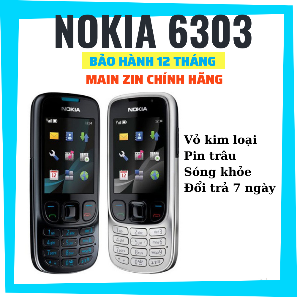 Điện thoại độc cổ Nokia 6303 giá rẻ tặng kèm sim 4G