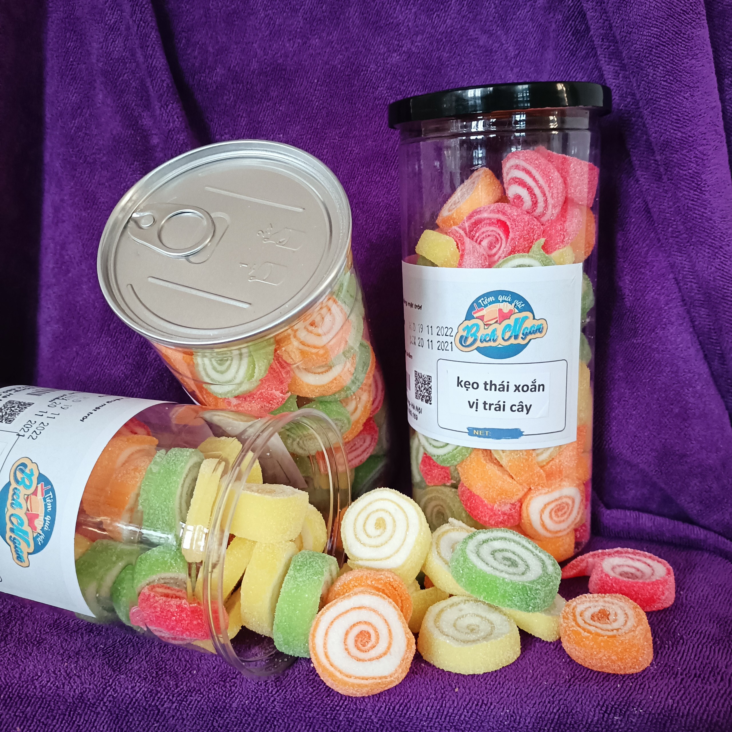 500G KẸO DẺO XOẮN ỐC THÁI LAN SIÊU NGON ĐỒ ĂN VẶT BICHNGAN FOOD