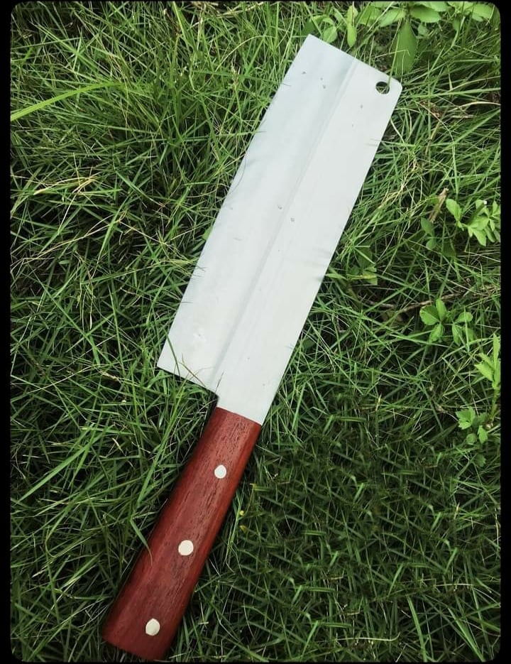 ⭐[FREE SHIP] Dao chặt thịt gà- thép nhật ko rỉ- Chuôi gỗ hương- Dao kéo làng nghề lý nhân
