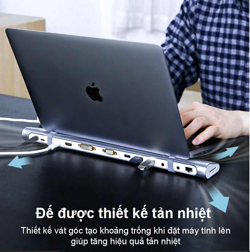 Bộ chuyển đổi đa năng USB type C hỗ trợ 13 cổng đầu ra, cáp dài 0.5m UGREEN MM131 Bộ chuyển đổi đa năng USB type C hỗ trợ 13 cổng đầu ra, cáp dài 0.5m UGREEN MM131
