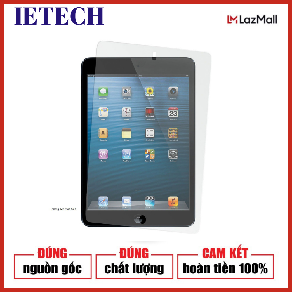 Miếng dán màn hình chống trầy, chống vân tay IETECH cho Ipad 2/3/4 - Hàng chính hãng