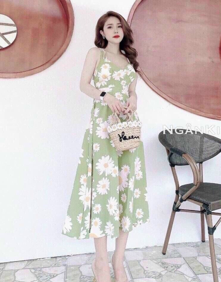 [HCM]Đầm bông cúc dễ thương có mút thời trang thiết kế cao cấp