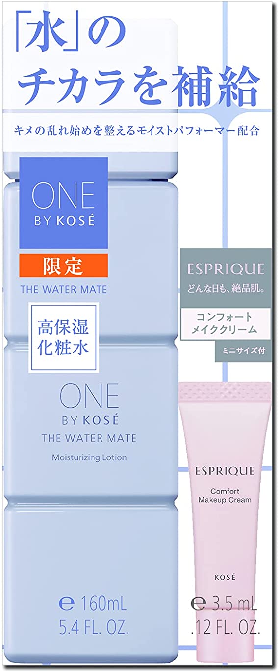Set nước hoa hồng + kem trang điểm KOSE Kose ONE BY KOSE The Water Mate (160ml+4.3ml) Nhật Bản