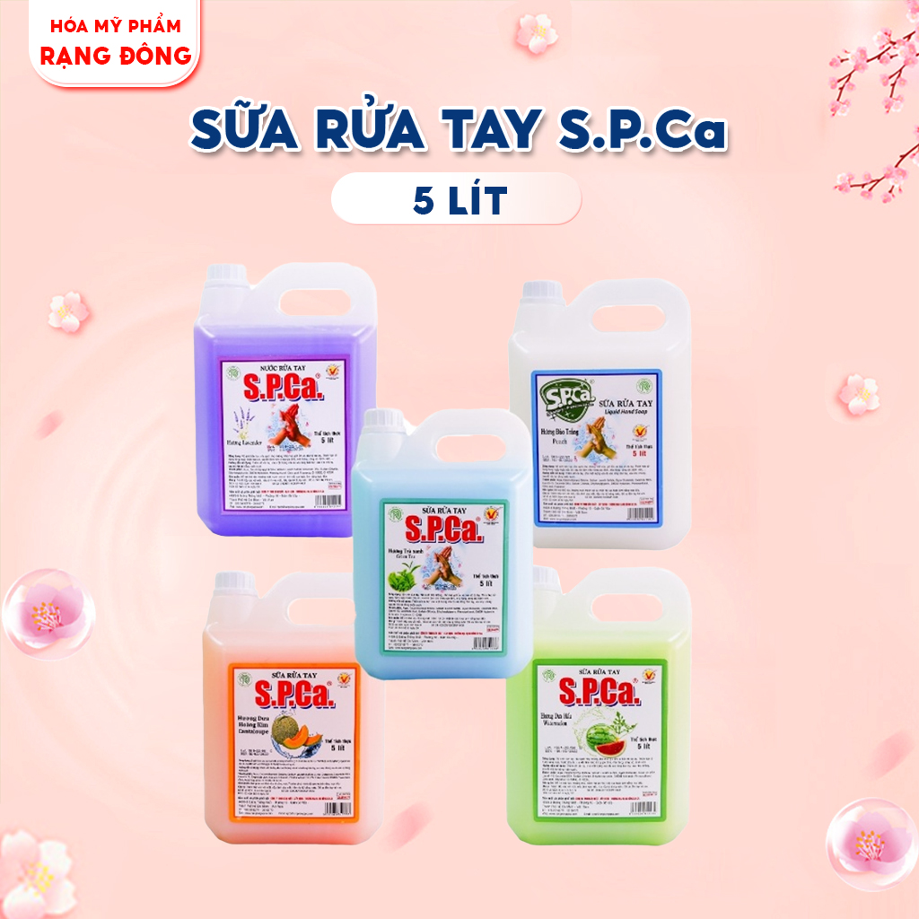 Nước Rửa Tay Tạo Bọt Can 5 lít SPCa Sữa Rửa Tay Dưỡng Ẩm Bảo Vệ Da Tay