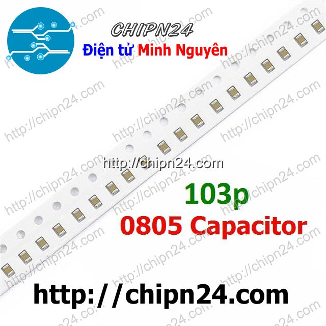 [25 con] (KX) Tụ dán SMD 0805 103p 50V 10% (103 10nF 0.01uF)