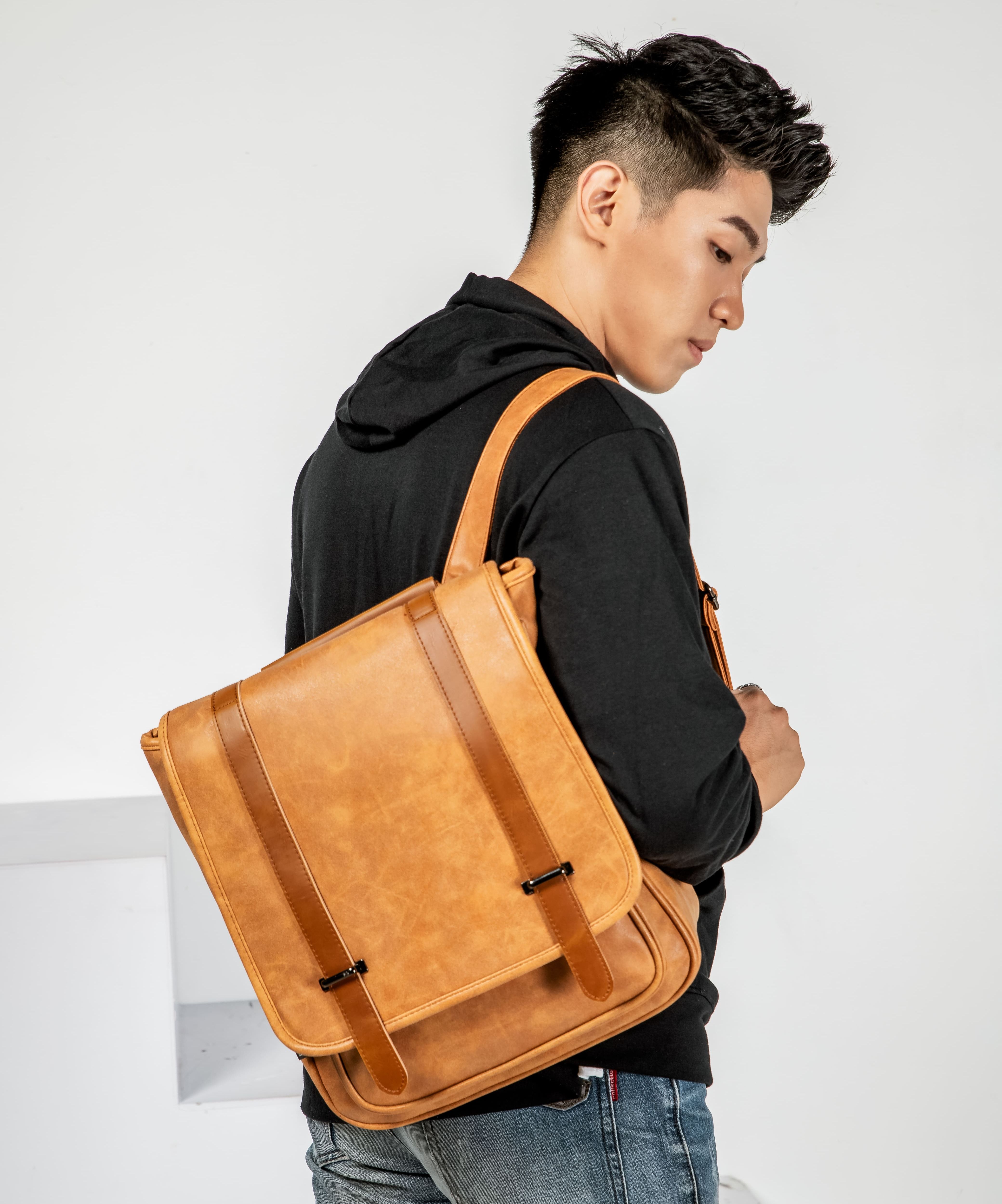 Balo da lộn Unisex đa năng, có quai đeo như túi đeo chéo thương hiệu Three-Box - BL7243
